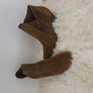 Designer Suede Booties 8.5